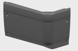 Rear Bumper Corner RH  (Grey ABS)