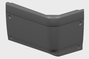Rear Bumper Corner RH (Grey ABS) Double Rear Doors