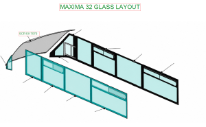 MAXIMA 32 FRONT WINDSCREEN, HEATED