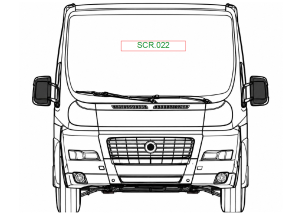 ORION WINDSCREEN WITH DESTINATION CUT OUT